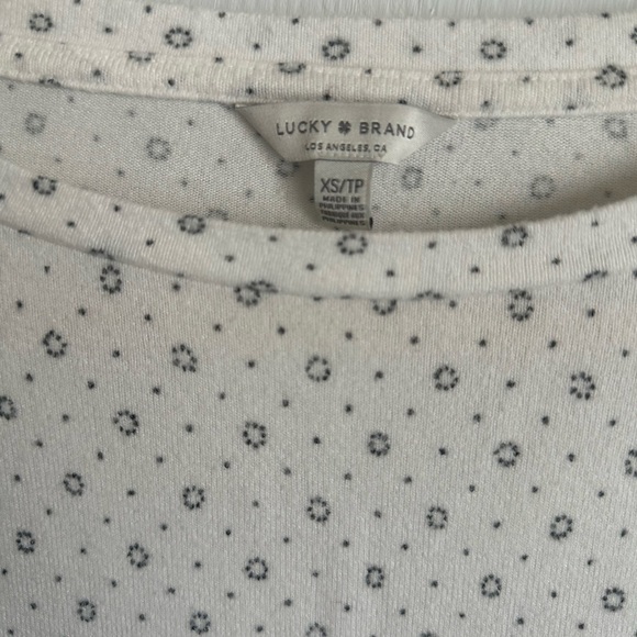 Lucky Brand White and Black Patterned Top - Picture 3 of 4
